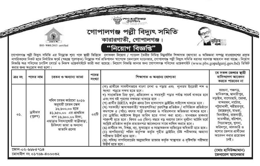 Bangladesh Palli Bidyut Samity Job Circular 2023