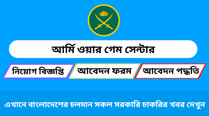 আর্মি ওয়ার গেম সেন্টার নিয়োগ বিজ্ঞপ্তি ২০২৩-Army War Game Centre (AWGC) job circular 2023